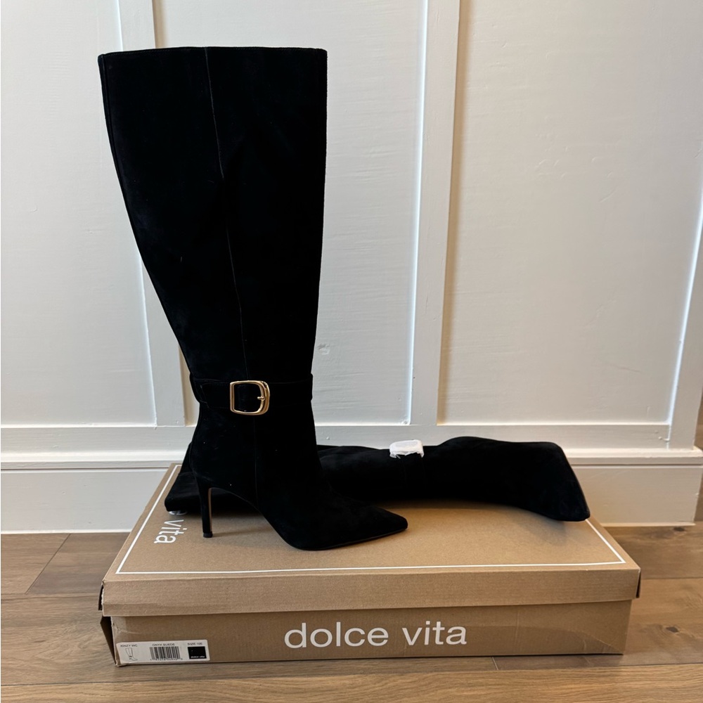 NWT Dolce Vita Onyx Suede Kinzy WC Size 10E